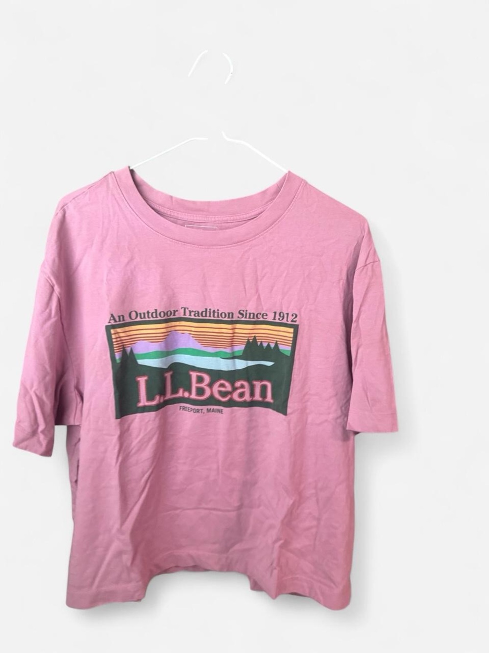 L.L. Bean Pink Graphic Short-Sleeve Tee